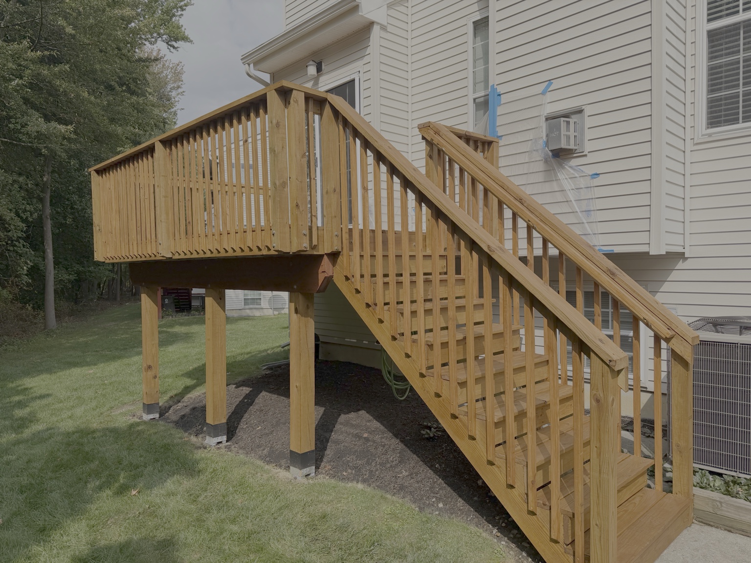 Residential deck staining and exterior wood project