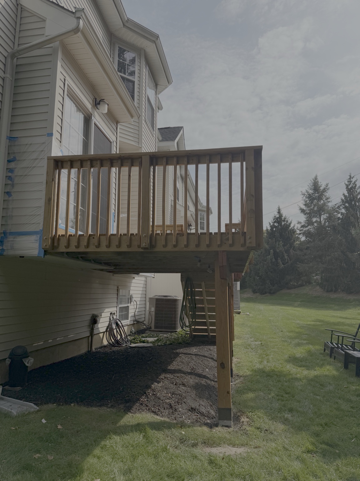 Residential deck staining and exterior wood project
