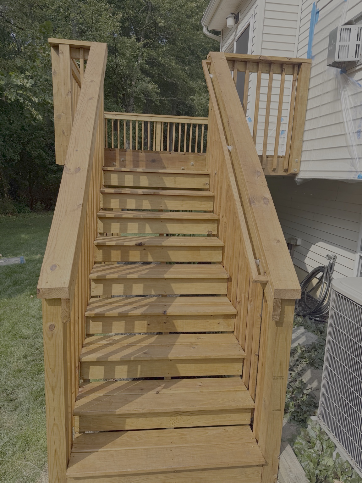 Residential deck staining and exterior wood project