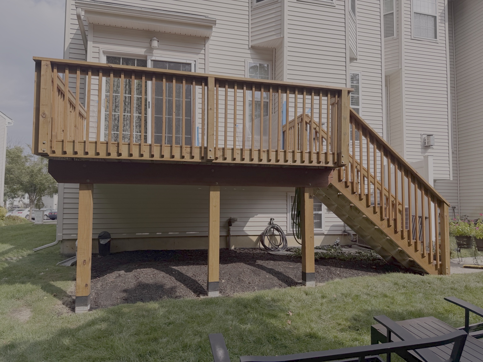 Residential deck staining and exterior wood project