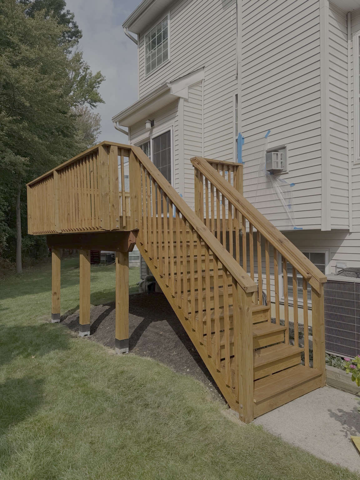 Residential deck staining and exterior wood project